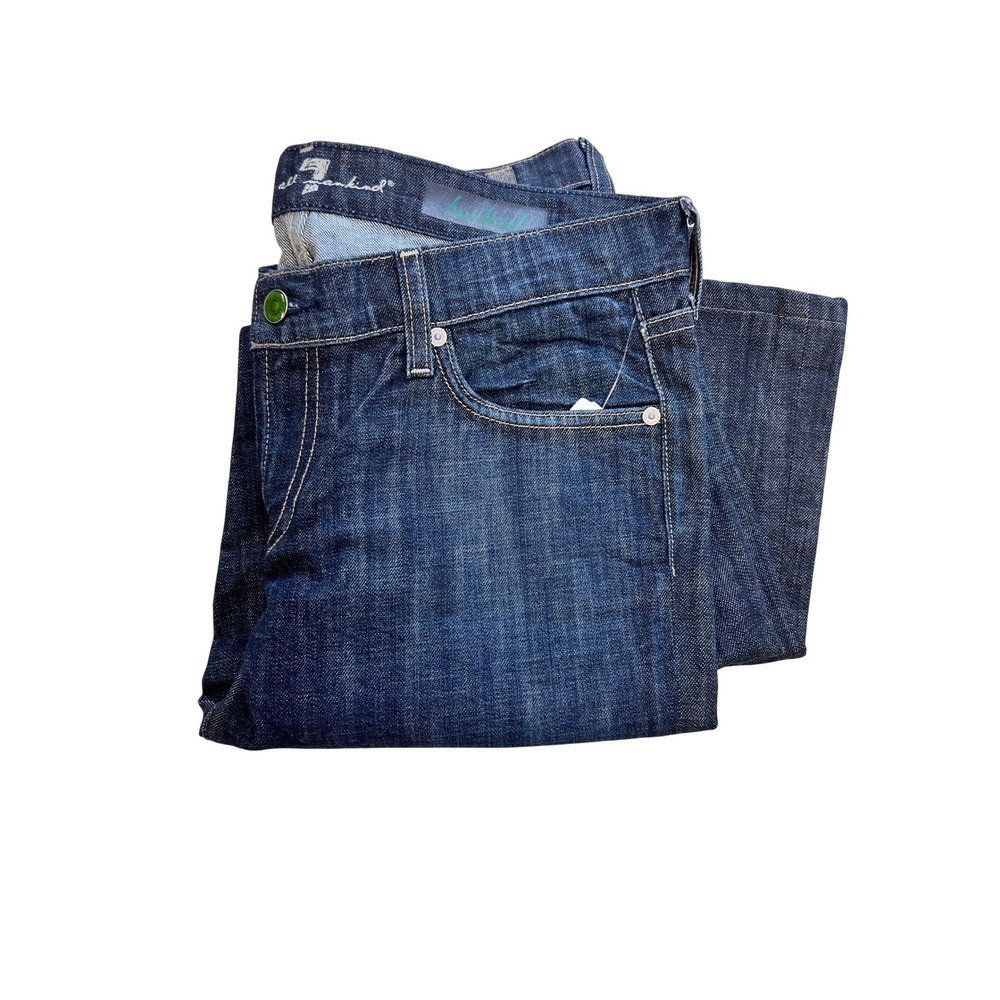 7 For All Mankind Bootcut Jeans Womens 30 Dark Blue Excellent Organic Denim
